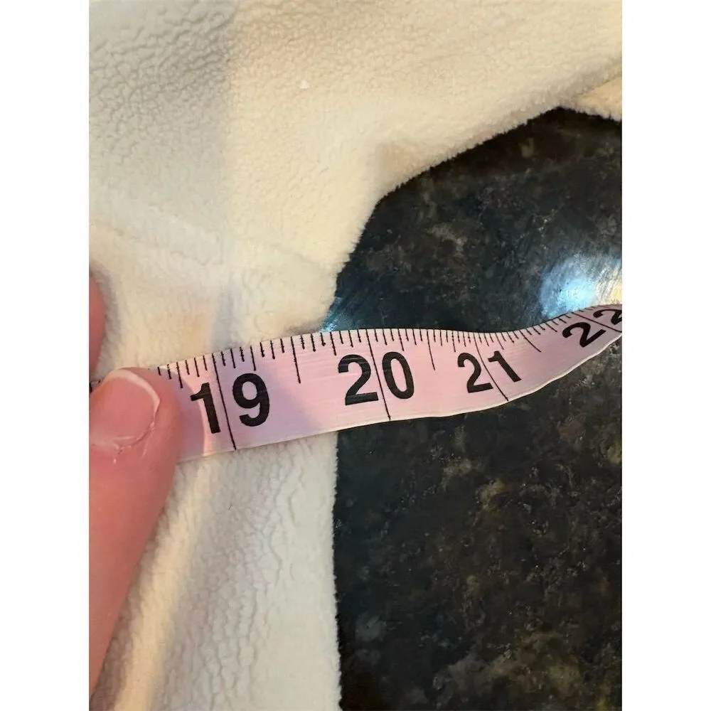 *3/$15 32 Degrees Women's Ivory Fleece Pullover M Snap Button Warm Top - Picture 11 of 11
